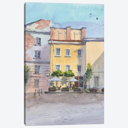 Cafe Boulevard Canvas Print #SYH797} by Samira Yanushkova Canvas Art Print