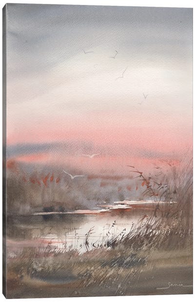 Calming Landscape Canvas Art Print - Samira Yanushkova