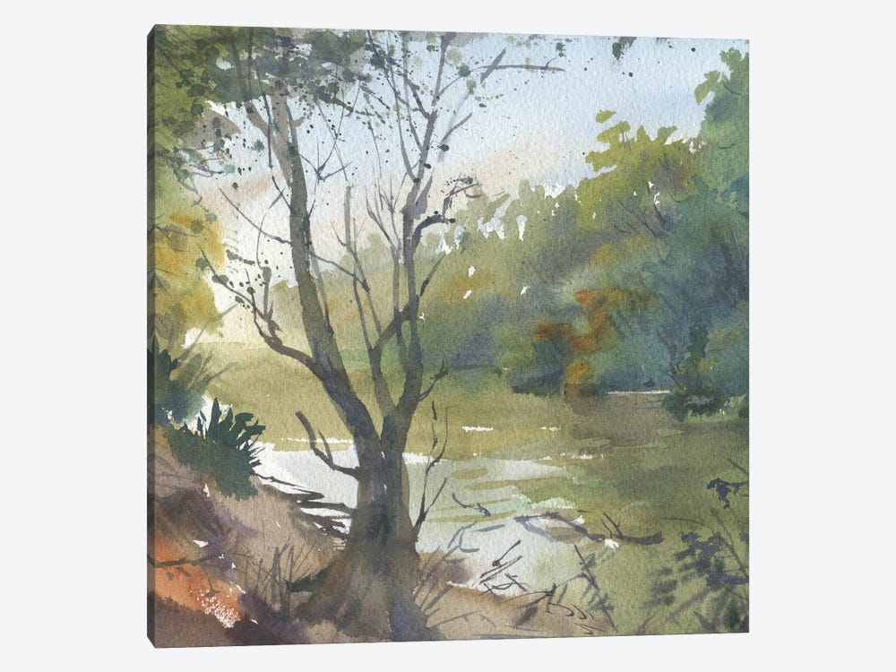 Tranquil River Reflections by Samira Yanushkova 1-piece Canvas Art