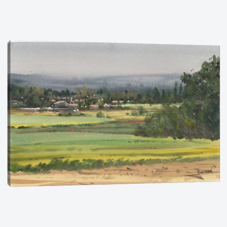 Sunny Landscape Canvas Print #SYH88} by Samira Yanushkova Canvas Artwork