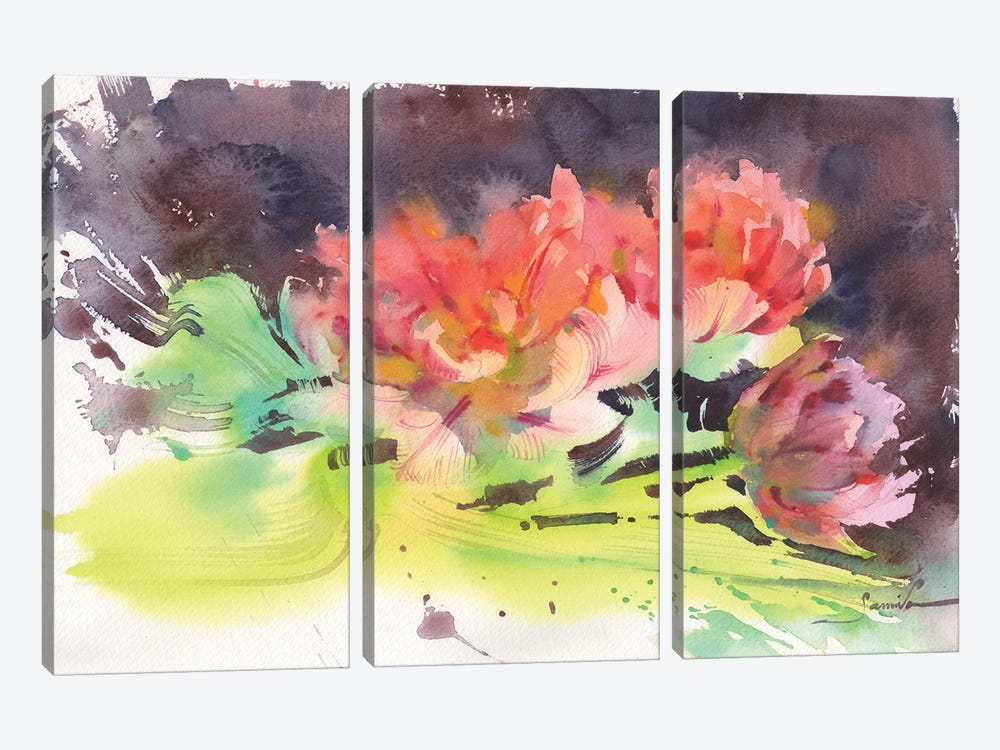 Bright Bouquet by Samira Yanushkova 3-piece Art Print