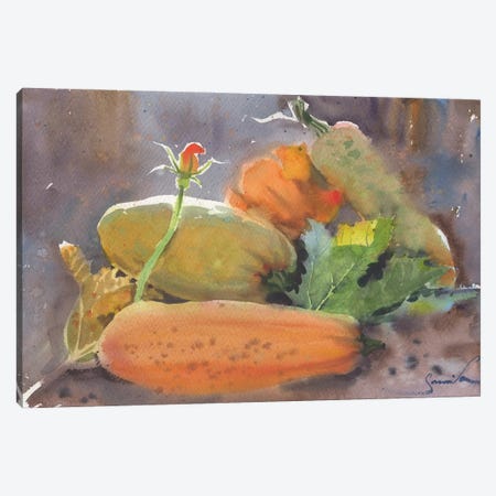 Pumpkin Canvas Print #SYH93} by Samira Yanushkova Art Print