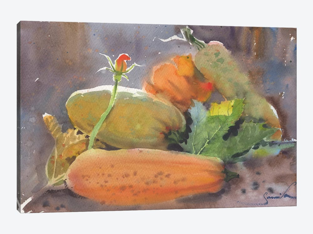 Pumpkin by Samira Yanushkova 1-piece Canvas Art