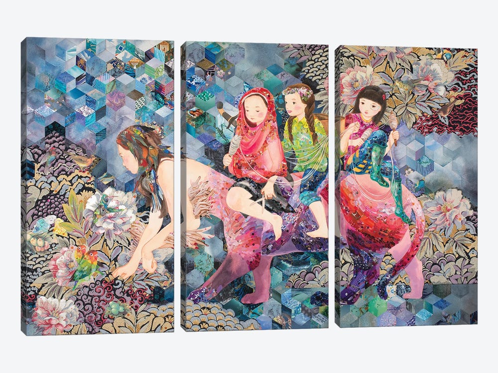 Moirai by Suyeon Na 3-piece Canvas Artwork