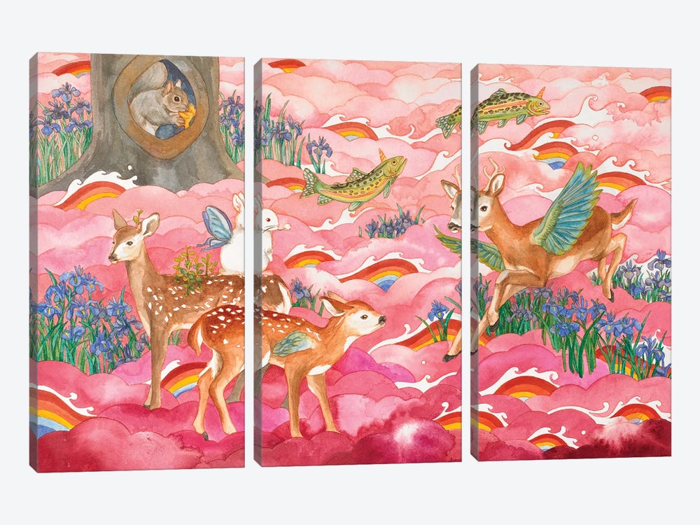 Fantasia by Suyeon Na 3-piece Canvas Art Print