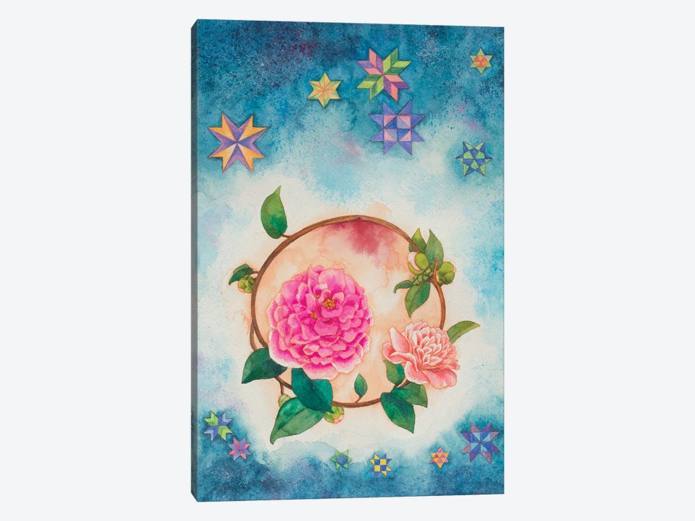 Camellia At Night by Suyeon Na 1-piece Canvas Print
