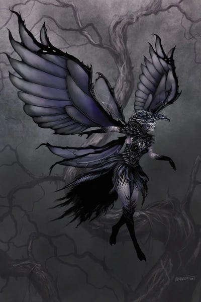 Raven Fairy by Stanley Morrison multi panel art