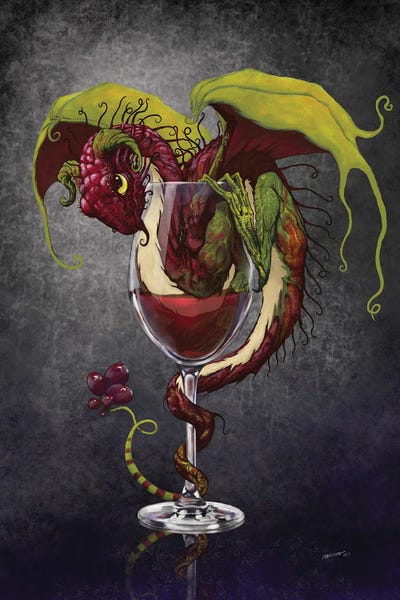 Dragons: Red Wine Dragon by Stanley Morrison