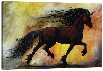Rust Unicorn Canvas Art Print - Stanley Morrison