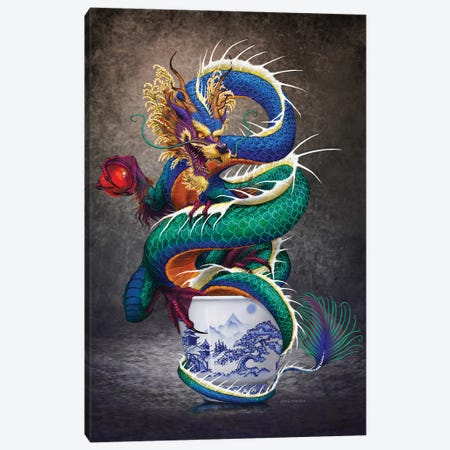 Sake Dragon Canvas Print #SYR109} by Stanley Morrison Canvas Artwork