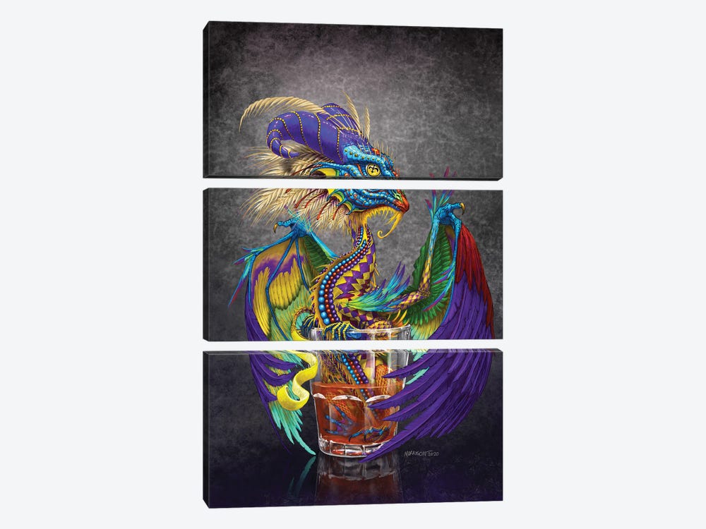 Sazerac Dragon by Stanley Morrison 3-piece Canvas Art Print