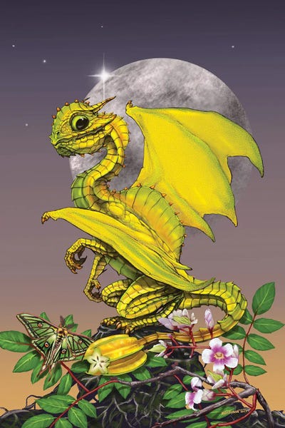 Star Fruit Dragon by Stanley Morrison multi panel art