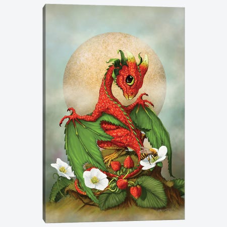 Strawberry Dragon Canvas Print #SYR120} by Stanley Morrison Canvas Art