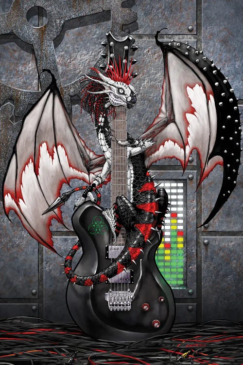 Tech-N-Dustrial Dragon by Stanley Morrison wall art