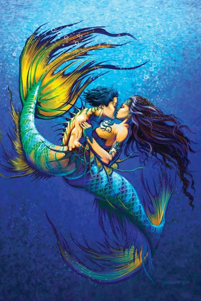 The Kiss by Stanley Morrison framed wall art