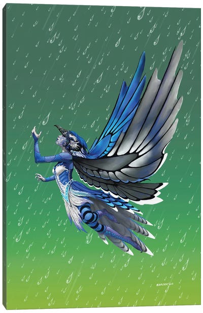 Blue Jay Fairey Canvas Art Print - Jay Art