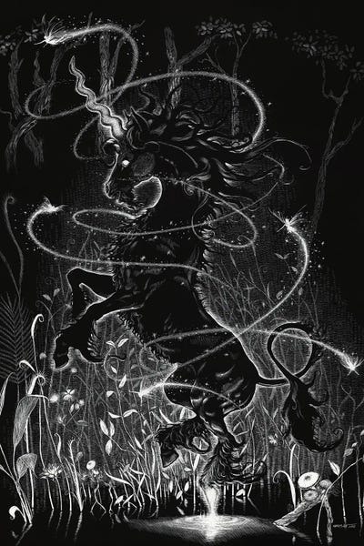 Unicorn Creation Pool by Stanley Morrison multi panel art