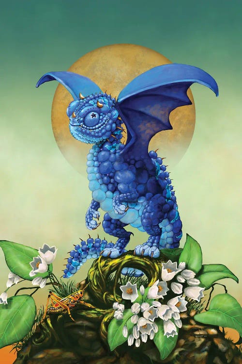 Blueberry Dragon by Stanley Morrison wall art