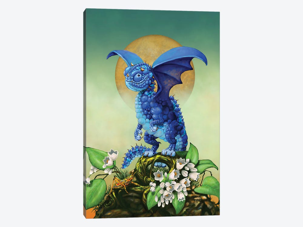 Blueberry Dragon by Stanley Morrison 1-piece Art Print