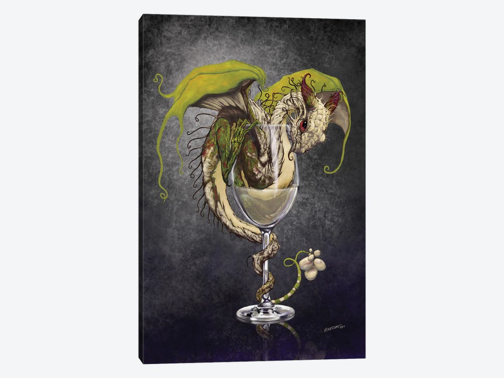 White Wine Dragon by Stanley Morrison 1-piece Canvas Wall Art