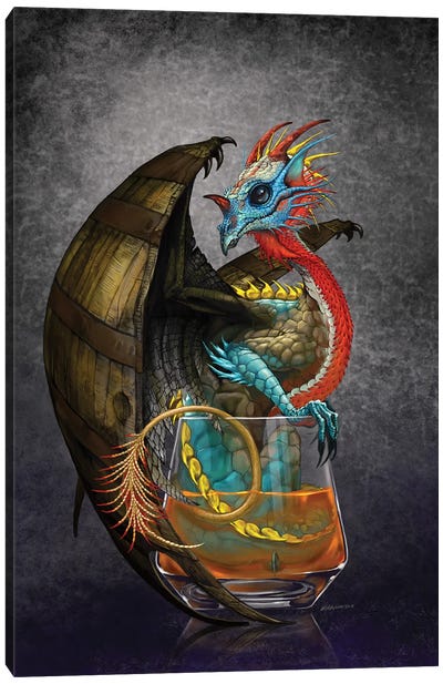 Bourbon Dragon Canvas Art Print - Dragon Art