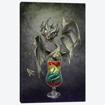 Zombie Dragon Canvas Print #SYR154} by Stanley Morrison Canvas Wall Art