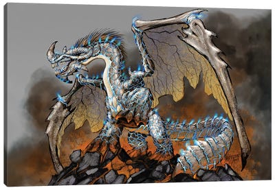 Catastrophic Dragon Eathquake Canvas Art Print - Stanley Morrison