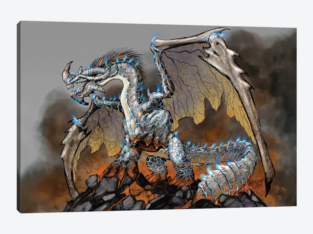 Catastrophic Dragon Eathquake by Stanley Morrison 1-piece Canvas Print