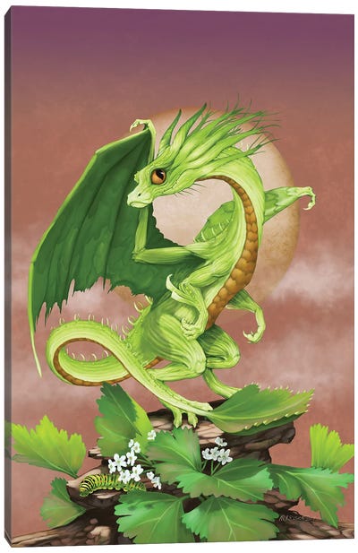 Celery Dragon Canvas Art Print - Stanley Morrison