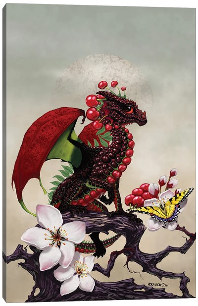 Cherry Dragon Canvas Art Print - Cherry Blossom Art