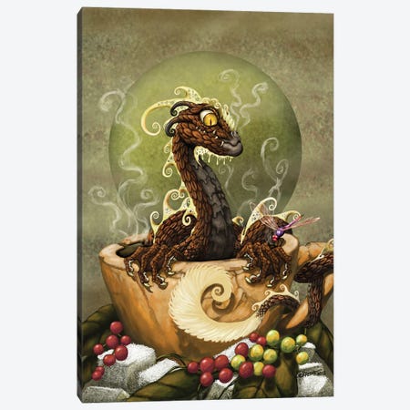Coffee Dragon Canvas Print #SYR30} by Stanley Morrison Canvas Print