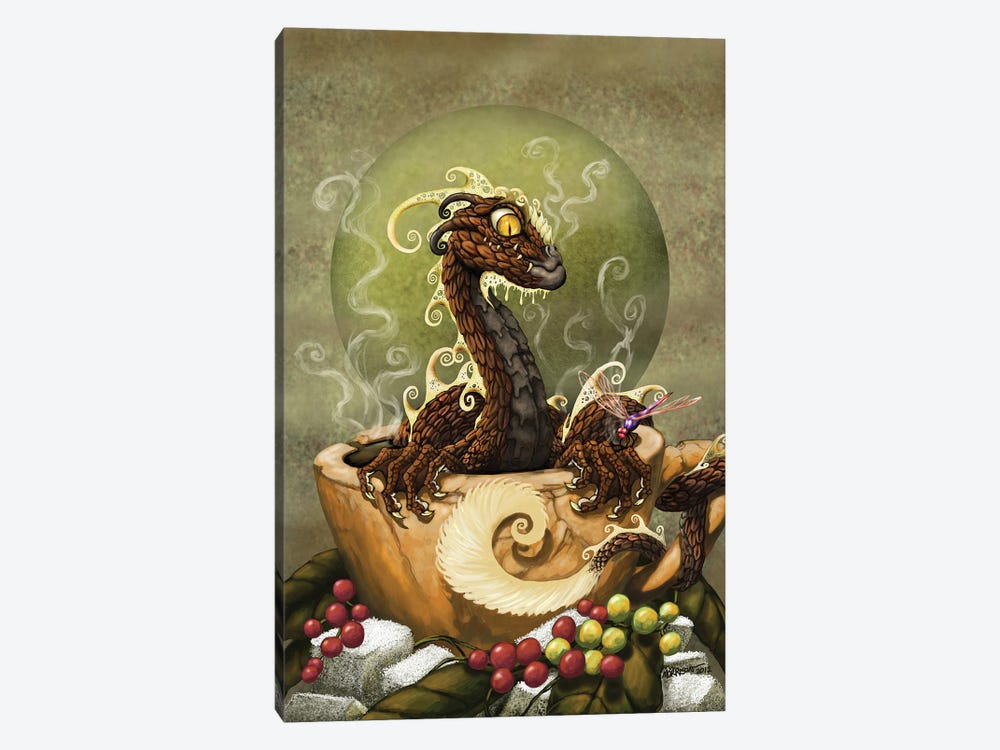 Coffee Dragon by Stanley Morrison 1-piece Canvas Wall Art