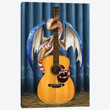Country Music Dragon Canvas Print #SYR32} by Stanley Morrison Art Print