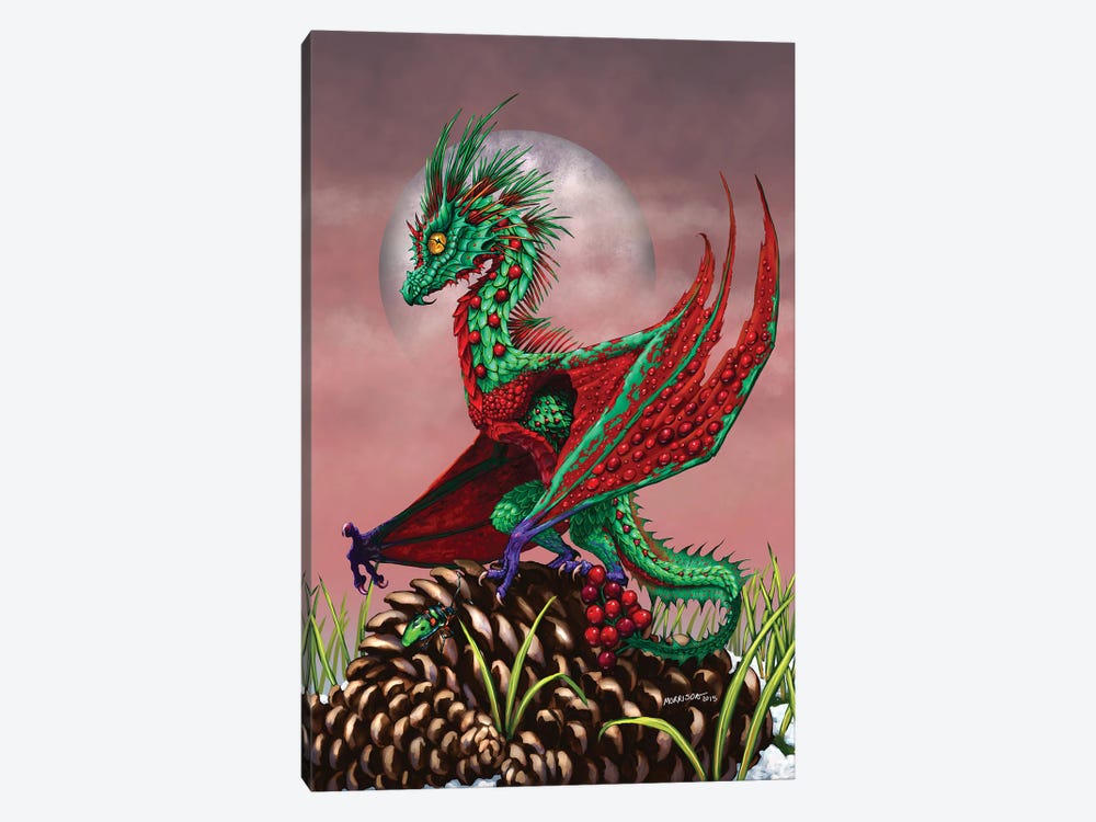 Cranberry Dragon by Stanley Morrison 1-piece Canvas Art Print