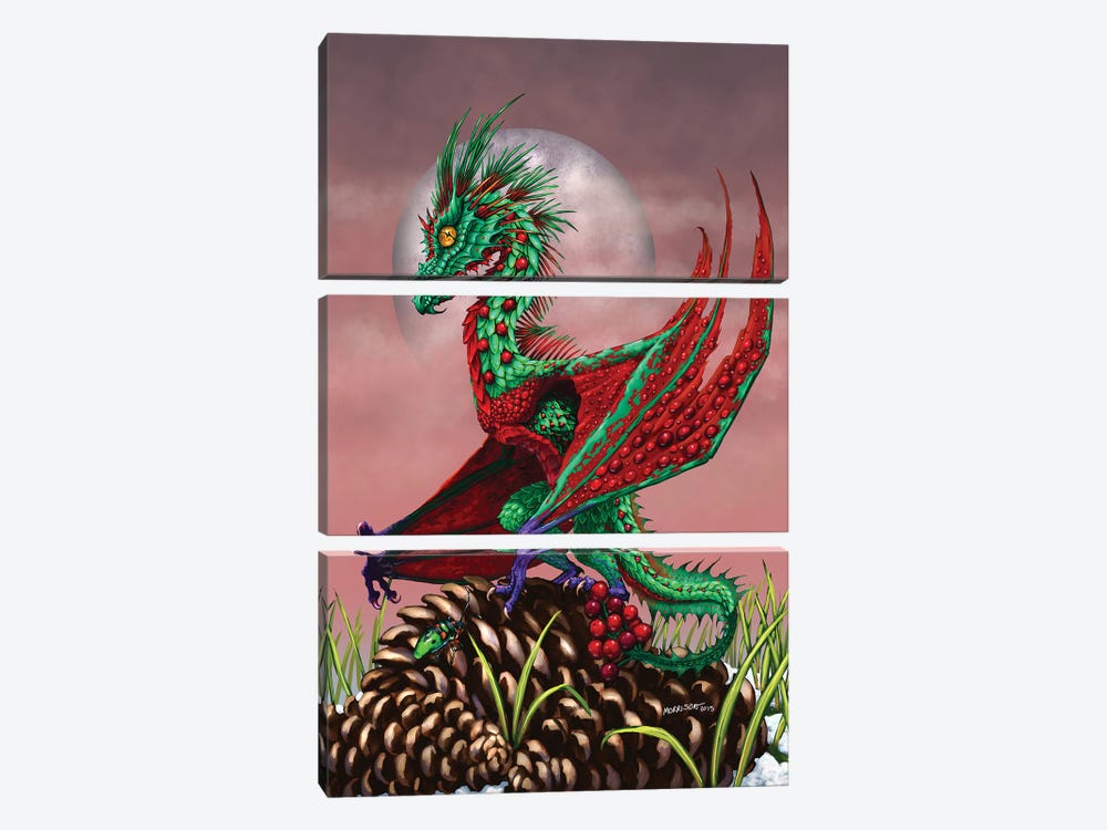 Cranberry Dragon by Stanley Morrison 3-piece Canvas Print