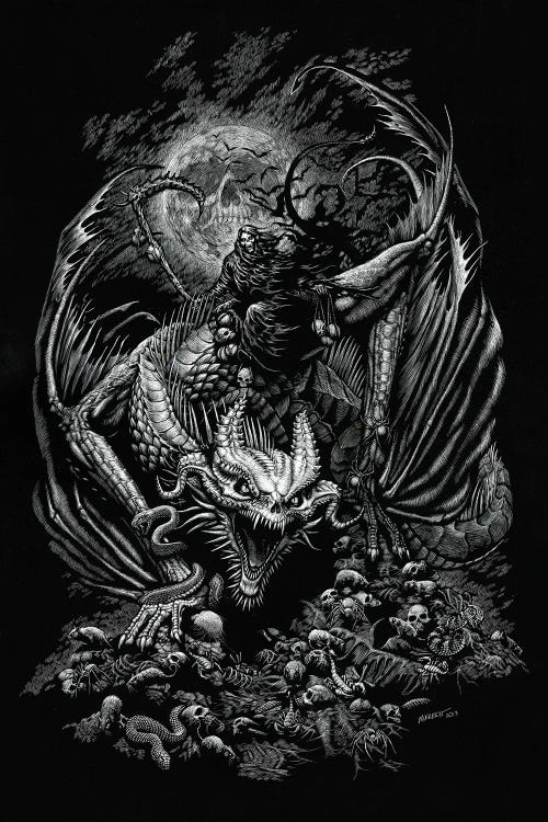 Death Dragon by Stanley Morrison wall art