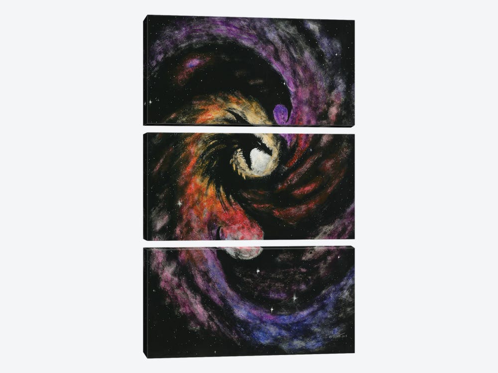 Dragon Galaxy by Stanley Morrison 3-piece Canvas Print