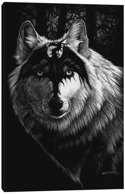 Dragon Wolf Canvas Art Print - Dragon Art