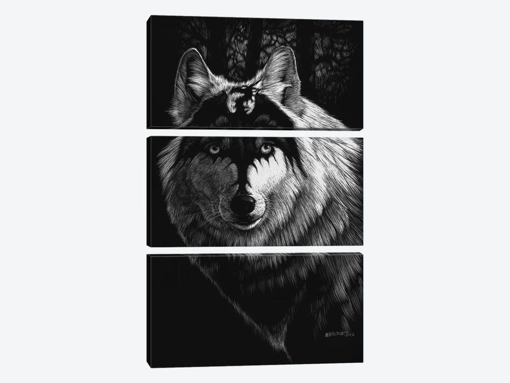 Dragon Wolf by Stanley Morrison 3-piece Canvas Print