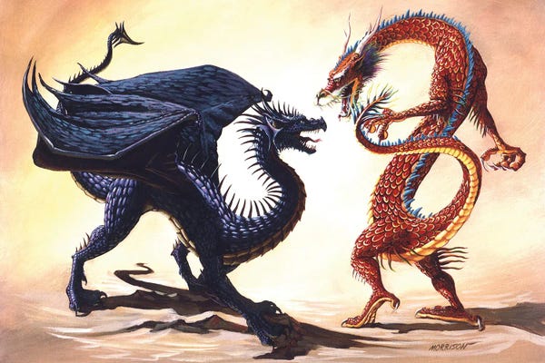 Dragons: East VS West by Stanley Morrison