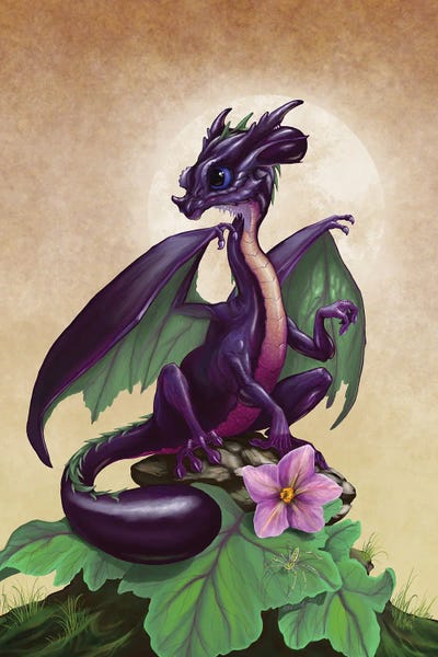 Dragons: Eggplant by Stanley Morrison