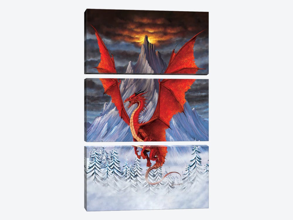 Evil Dragon II by Stanley Morrison 3-piece Canvas Art Print