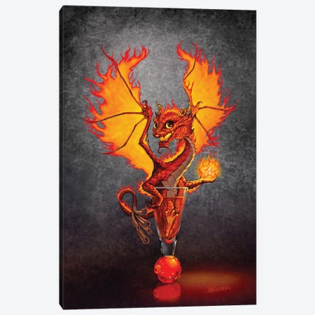 Fireball Dragon Canvas Print #SYR45} by Stanley Morrison Canvas Art Print