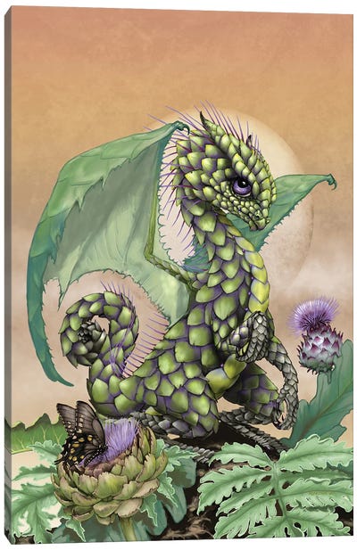 Artichoke Dragon Canvas Art Print - Stanley Morrison