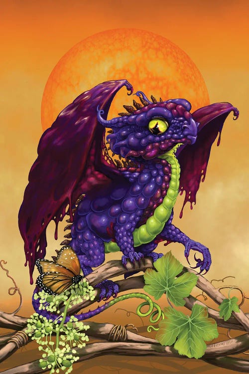 Grape Jelly Dragon by Stanley Morrison wall art