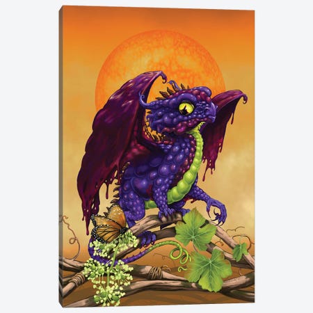 Grape Jelly Dragon Canvas Print #SYR51} by Stanley Morrison Canvas Print