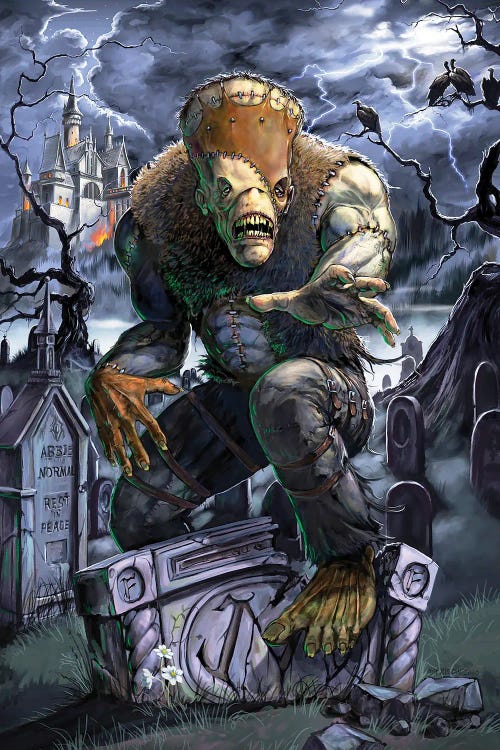 Graveyard Monster by Stanley Morrison wall art