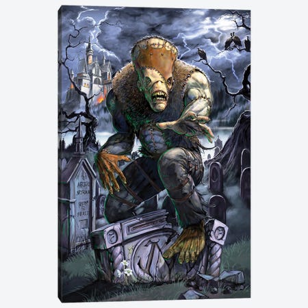 Graveyard Monster Canvas Print #SYR53} by Stanley Morrison Art Print