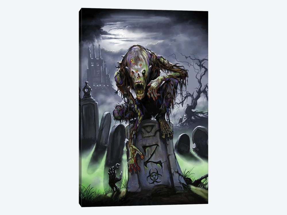 Graveyard Zombie by Stanley Morrison 1-piece Canvas Wall Art