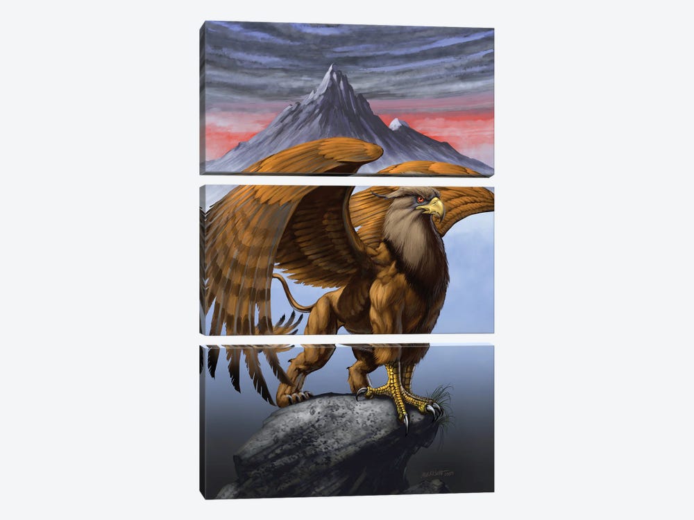 Gryphon by Stanley Morrison 3-piece Canvas Artwork